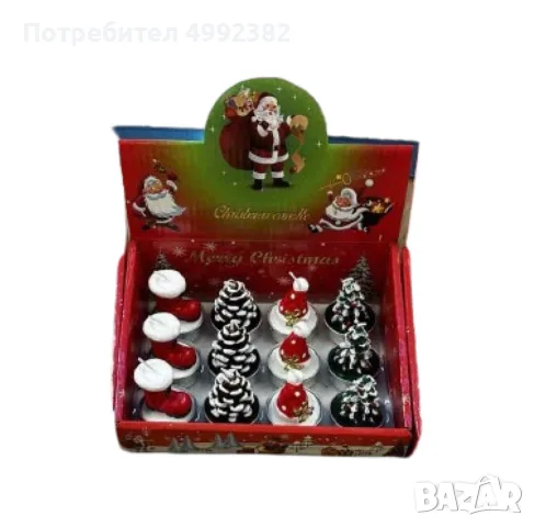 12 коледни ароматни свещи, снимка 2 - Декорация за дома - 56710914