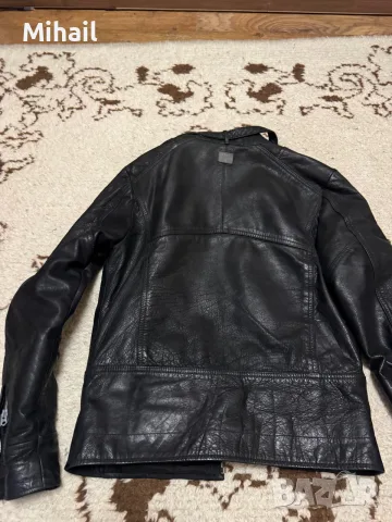 Кожено яке от бизонска кожа G-Star Raw, снимка 6 - Якета - 56696866