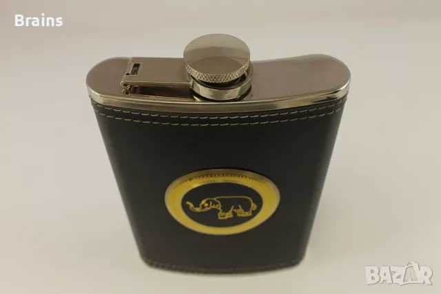 Метална Флашка За Алкохол Със Слонче 9 Oz, снимка 6 - Подаръци за мъже - 56627596