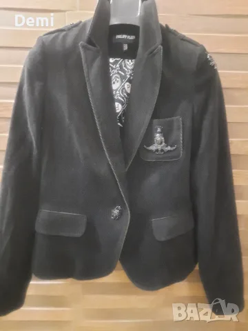 Дамско черно сако PHILIPP  PLEIN , снимка 2 - Сака - 56716436