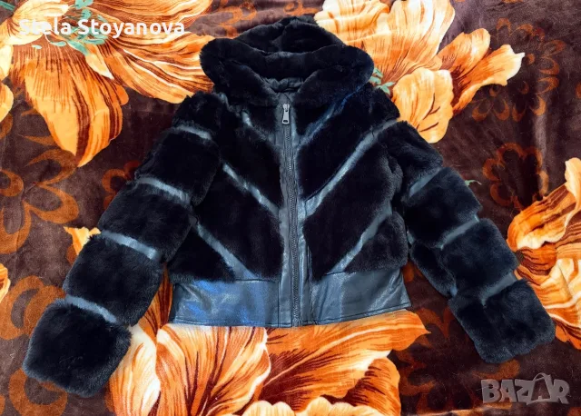 Дамско зимни палто от еко косъм