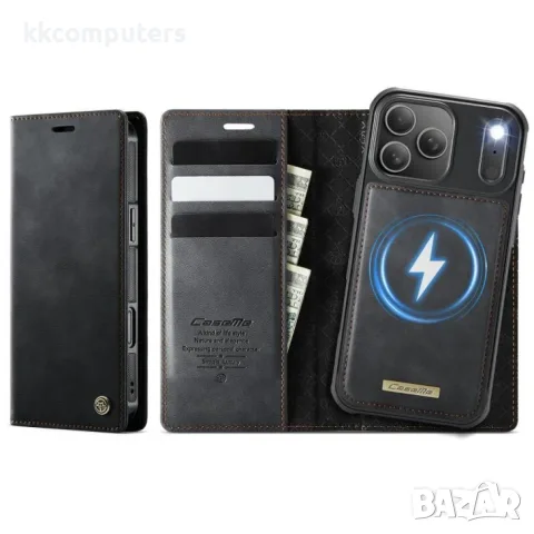 Калъф CaseMe C49 за iPhone Air с MagSafe, Магнитен Сваляем Портфейл, RFID Защита и Скрийн Протектор 