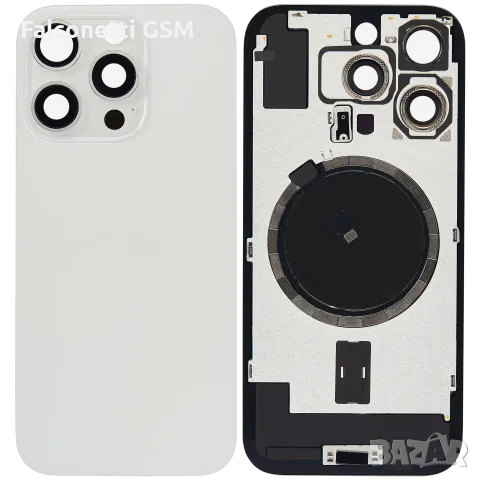 Заден капак за iPhone 16 Pro – Оборудван AAA+ – Бял титан
