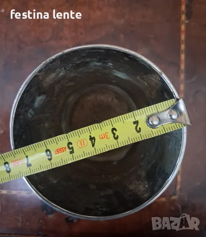 Винтидж метална чаша, снимка 4 - Декорация за дома - 56647894