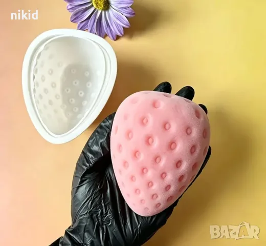 3D Голяма Ягода силиконов молд форма фондан шоколад гипс свещ мус корпусни десерти