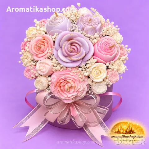 „Rosé Amour“ – Луксозен ароматен букет, снимка 2 - Декорация за дома - 56682011
