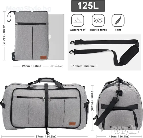Сгъваема пътна чанта Upeelife 125L,сак за пътуване