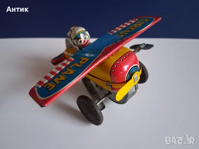 Стара Ламаринена Играчка Самолетче CIRCUS от Соца
