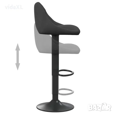 vidaXL Бар табуретка, черна, кадифе, снимка 7 - Столове - 56147116