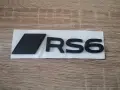 черен гланц емблема Audi RS6 нов стил, снимка 4