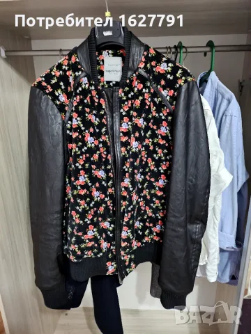 Мъжко оригинално яке на Selected Homme естествена кожа 