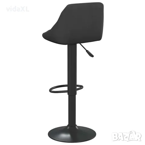 vidaXL Бар табуретка, черна, кадифе, снимка 4 - Столове - 56147116