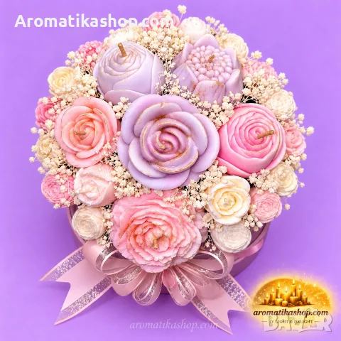„Rosé Amour“ – Луксозен ароматен букет, снимка 7 - Декорация за дома - 56682011