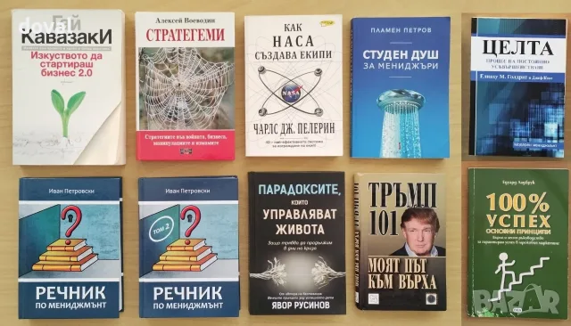 Бизнес книги – Всяка книга е на цена от 15 евро. При предплащане – безплатна доставка по BOX NOW.
