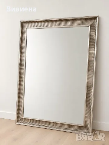 Голямо огледало IKEA SONGE 91 × 130 см, елегантна сребриста рамка