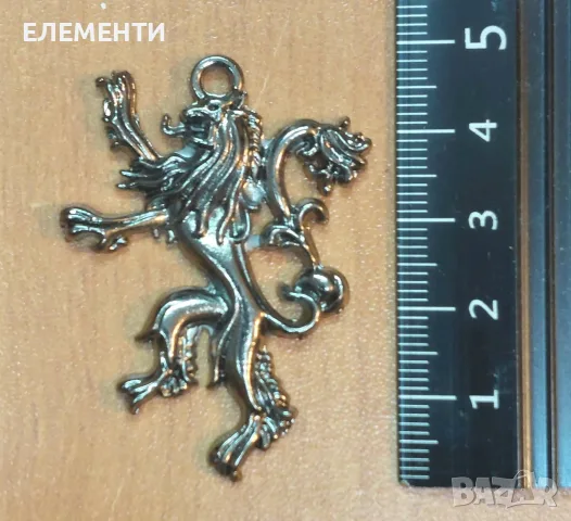 Метален Елемент / Медальон ЛЪВ, снимка 2 - Колиета, медальони, синджири - 56661101