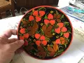 Руска рисувана дървена чинийка, снимка 6