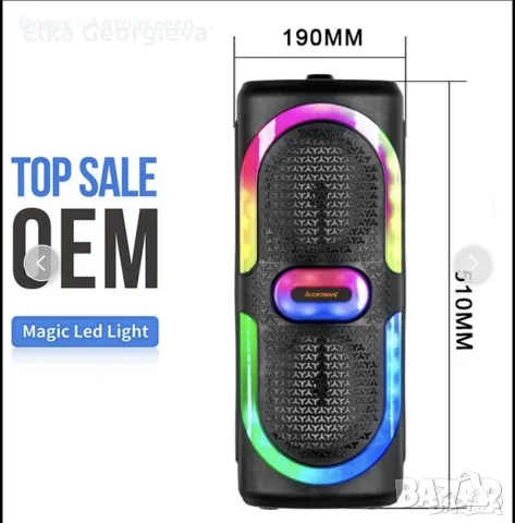 Преносима Bluetooth караоке тонколона GH-6618, снимка 2 - Bluetooth тонколони - 56714677