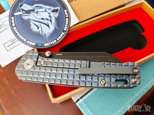 QSP Penguin 154CM titanium frag, снимка 3 - Ножове - 56743439