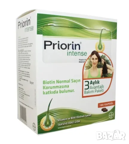 Priorin INTENSE - по-добрият 180 капсули против косопад, Приорин интенз + ПОДАРЪК Грижа за косата