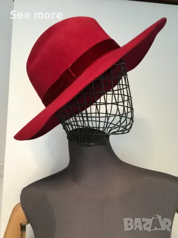 Max & Co. "Esercito" felt fedora hat капела вълна , снимка 3 - Шапки - 56636573
