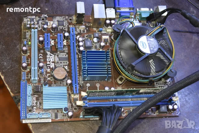 Дънна платка + четириядрен процесор и 1 gb DDR2 - работят Asus P5G41-M LX + Q6600 + 1 GB DDR2