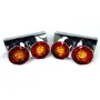 1бр. ЛЕД LED диоден стоп хром с 2 кръгли хамбургера, 24V, снимка 1