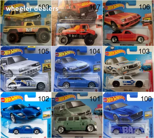Метални колички Hot Wheels Хот Уиилс в мащаб 1:64 От различни години 2