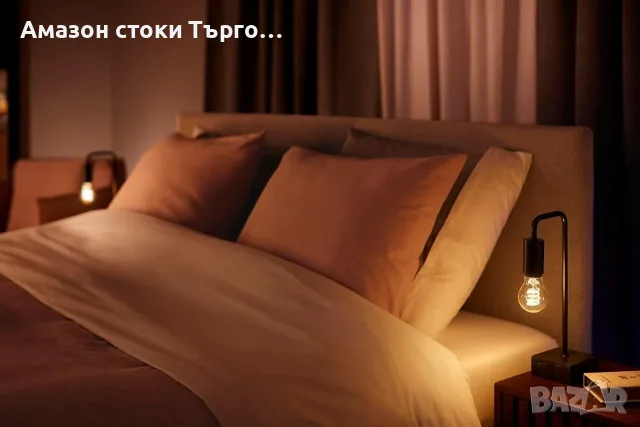 Смарт LED крушка Philips Hue Filament A60 E27, винтидж, снимка 5 - Лед осветление - 56561365