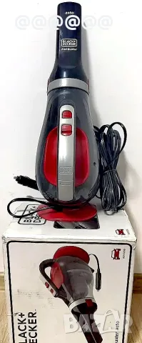 Прахосмукачка за кола Black&Decker ADV1200-XJ, 12V, 5m кабел, сиво-червена