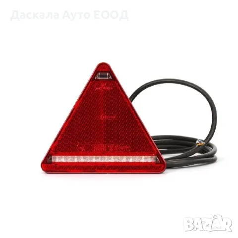 1бр. триъгълен ЛЕД LED стоп за ремарке 12-24V 16 диода , Полша 