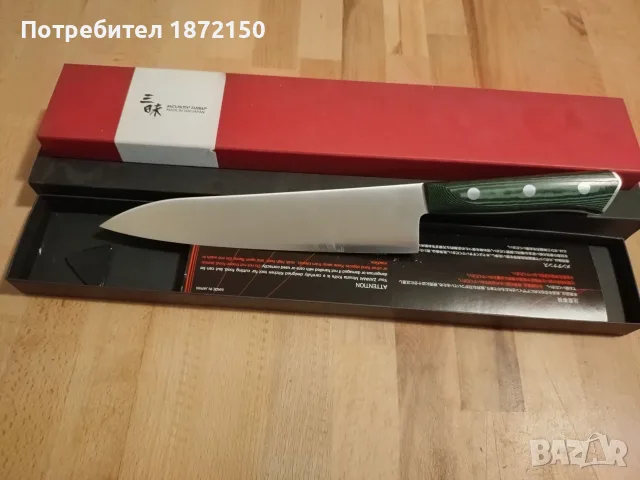 Японски нож mcusta zanmai forest 20см, снимка 2 - Прибори за хранене, готвене и сервиране - 56684377