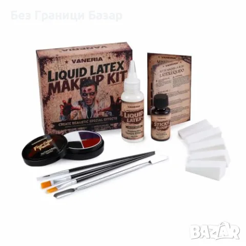 Нов Професионален SFX грим VANERIA с течен латекс за рани белези и Хелоуин