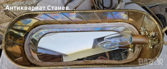 2 в 1 месингова лампа и кашпа, снимка 6 - Настолни лампи - 56713871