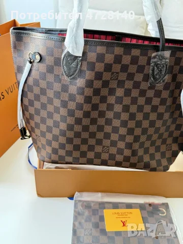 Дамска чанта Louise Vuitton Neverfull, снимка 2 - Чанти - 54461294