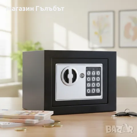 Електронен сейф с кодова клавиатура и резервен механичен ключ – 4.6L