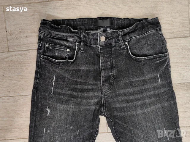  Мъжки черни дънки Amiri style — Size 32, снимка 8 - Дънки - 56556076