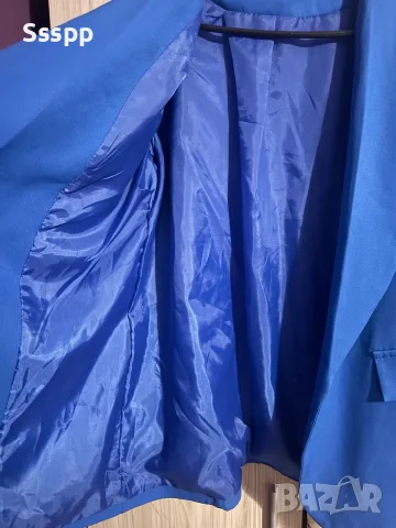 Дамско синьо сако , снимка 3 - Сака - 56617446