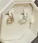 Swarovski sylver-tone crystal drop обеци, снимка 8