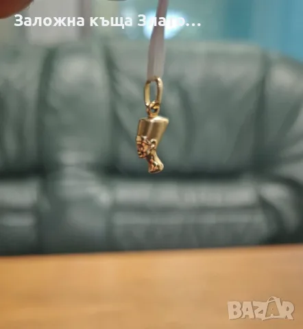 Златна висулка с лика на древноегипетската царица Нефертити Проба 585 - 14 карата