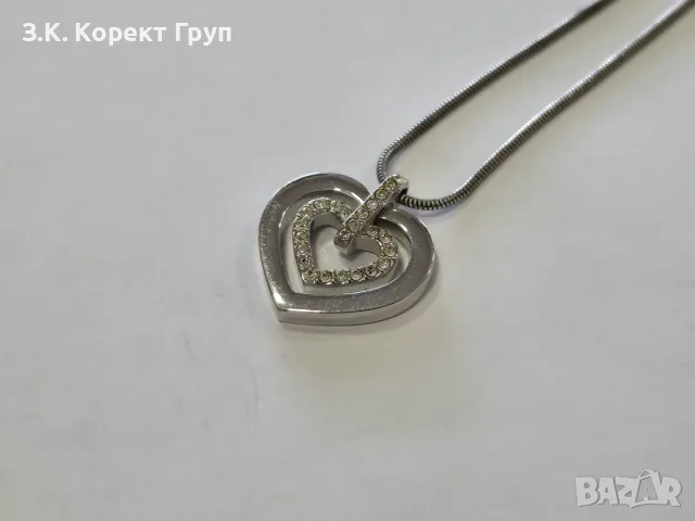 Сребърно колие с висулка сърце 925 / 7,76 гр.