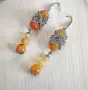 Ръчно изработени обеци с ахат, снимка 1