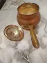 Ретро меден съд с дръжка и капак, снимка 2