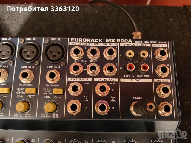 Пулт behringer mx 802a , снимка 3 - Ресийвъри, усилватели, смесителни пултове - 56615707