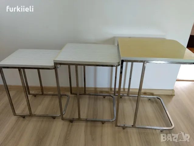 3 помощни масички  с колелца, снимка 5 - Маси - 56607098