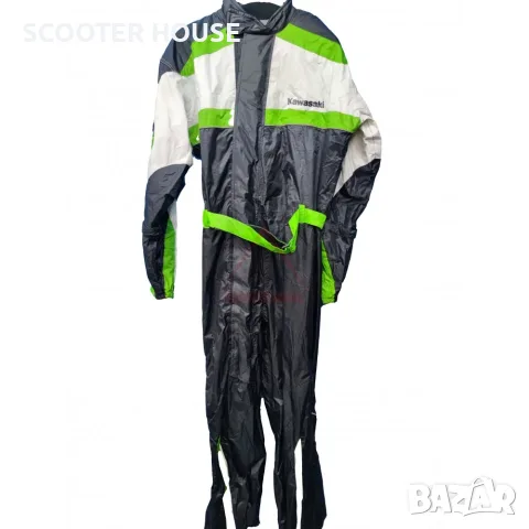 Цял мото дъждобран Kawasaki Waterproof — нов, XS–4XL