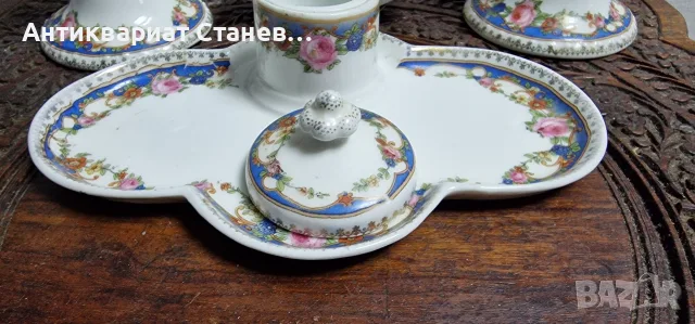 Антикварна порцеланова  мастилница , снимка 5 - Антикварни и старинни предмети - 56728628