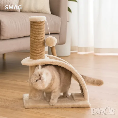 Драскалка за котка с арка за чесане и топче със звънче, 35×24×43 см – 1258748