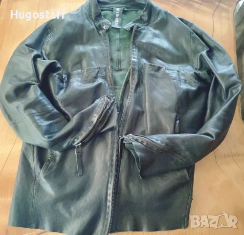 FREAKY NATION LEATHER Jacket Размер XL мъжко яке черно естествена агнешка кожа