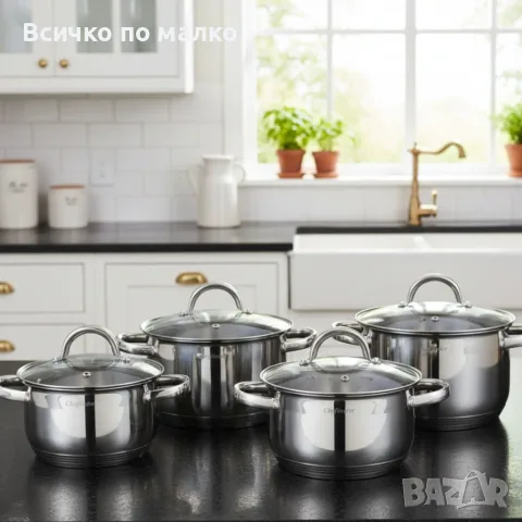 Комплект съдове за готвене 8 части, снимка 3 - Съдове за готвене - 56719145